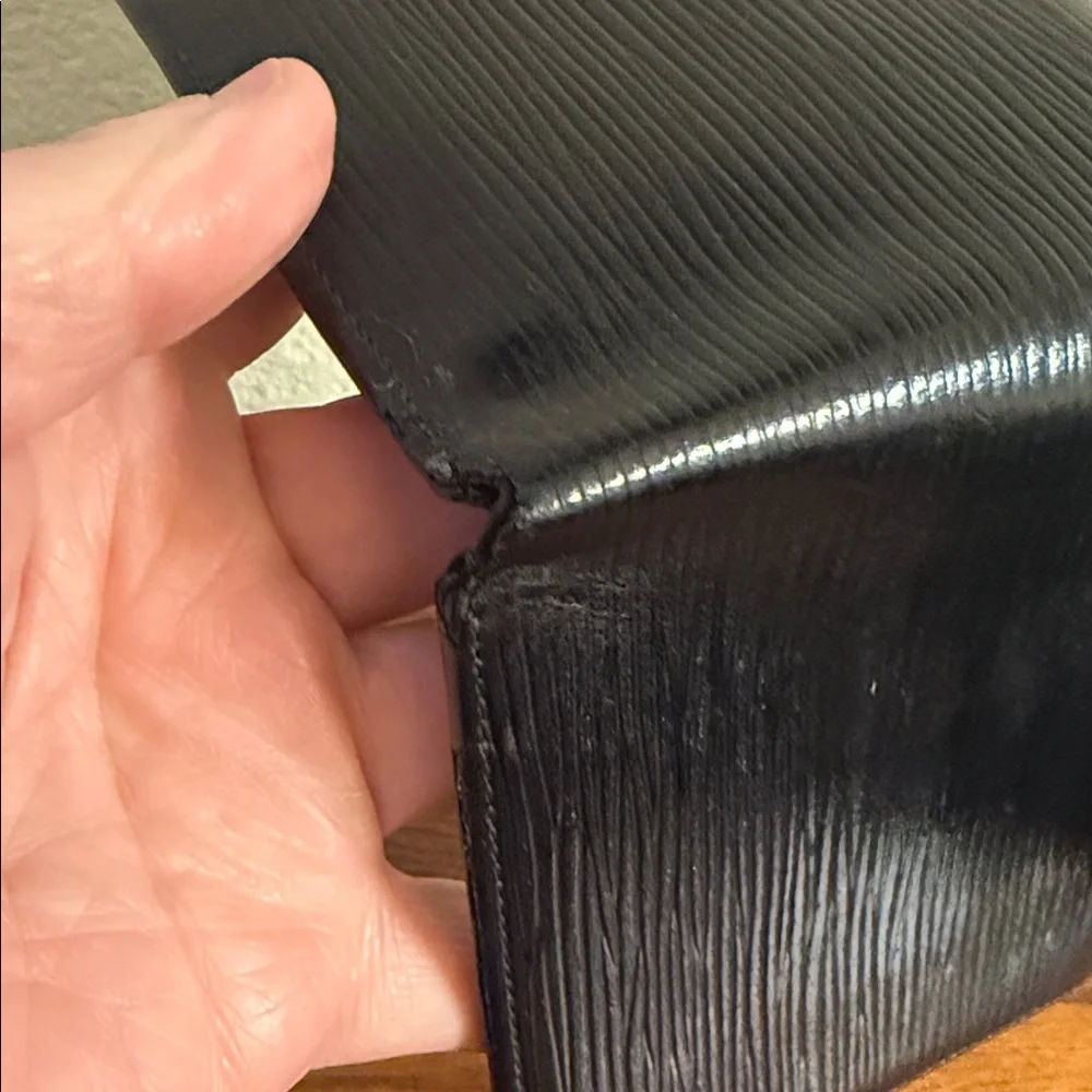 Louis Vuitton Black Epi Olive Wallet Dyed